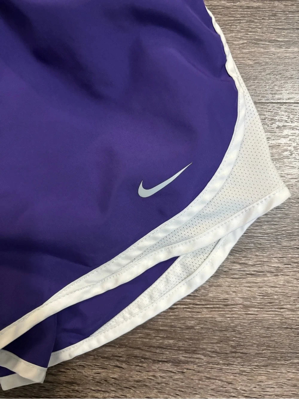 Nike Purple and White Girls' Athletic Running Shorts